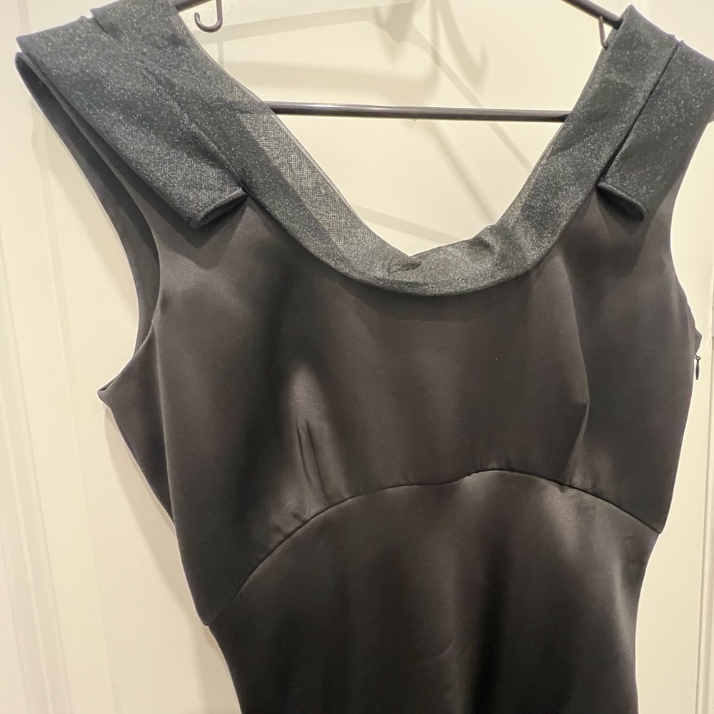 GIORGIO ARMANI Empire-Waist Plisse off the shoulder Silk Dress US SZ 4